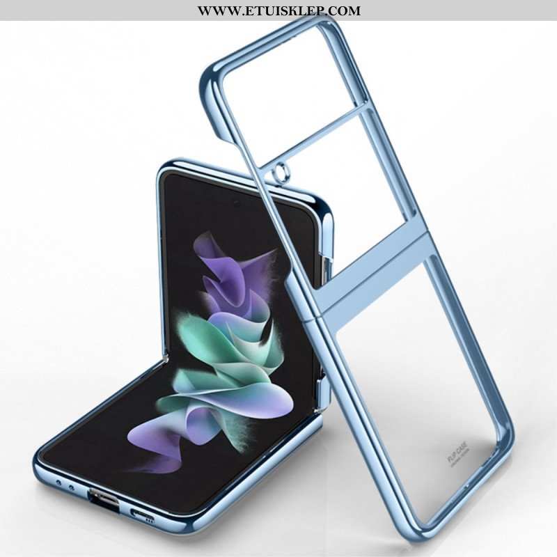 Etui do Samsung Galaxy Z Flip 4 Etui Folio Przezroczysty Kontur Metaliczny